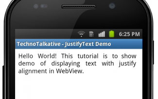 Android justify text